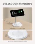 Anker MagSafe Compatible MagGo Charger Stand, iPhone 17 Wireless Charger, 2-in-1 Charging Station, Qi2 Certified 15W Fast Charging, for iPhone 17/16/15/14/13/12, AirPods Pro (40W Adapter Included)
