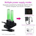 INNVO Power Dock - Switch Joycon Controller Charger, 4 in 1 Charging Dock for Nintendo Controller, Fast Charge Station, USB C Charging Cable Included Black