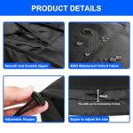 EV Charger Cover for Tesla Wall Connector Level 2, Charging Station Cover with Adjustable Zipper, Sun UV Snow Protections Bag for Most Electric Car(Black Large)