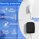 EV Charger Cover for Tesla Wall Connector Level 2, Charging Station Cover with Adjustable Zipper, Sun UV Snow Protections Bag for Most Electric Car(Black Large)