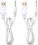VibeMax (2 Pack) Massager Charger – Fast Charging USB Cable | 2.5mm DC Charger Cord
