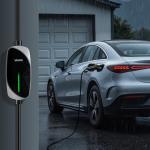 VEVOR Level 1&2 EV Charger, 16 Amp, Electric Vehicle Portable Charger with 25 ft Charging Cable, 120V-240V, NEMA 6-20P Plug NEMA 5-15 Adapter, LED Indicator, Home Car Charging Station for SAE J1772 EV