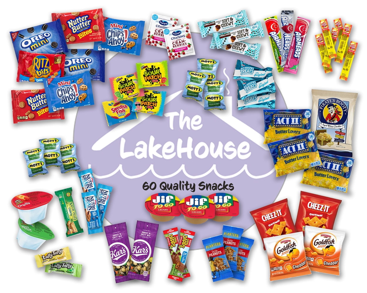 Salty-Sweet Snack Box: 60 Count Variety for Adults