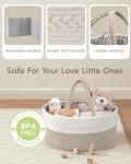 Cotton Rope Diaper Caddy: Portable Baby Gift Basket