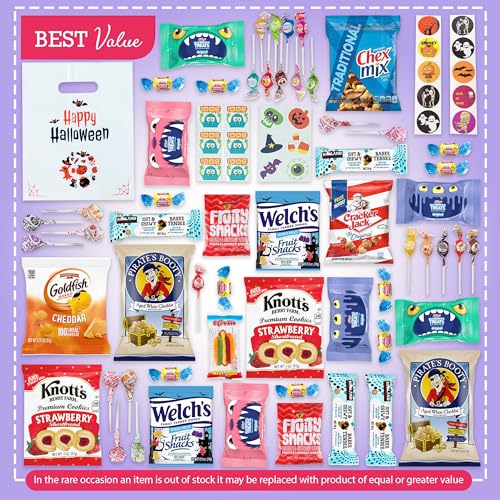 Halloween Treat Basket: Assorted Candy & Snacks (75 count)