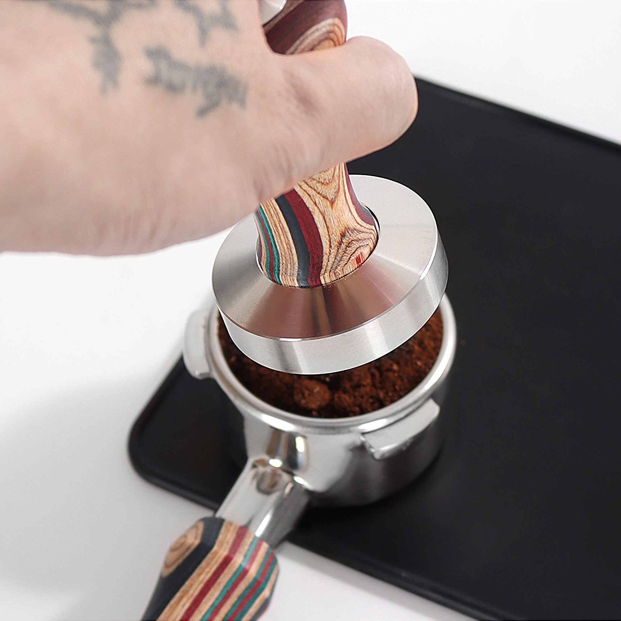 Colorful Espresso Tamper with Wood Handle