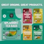 FGO Organic Spearmint Leaf Tea, 100 Count, Eco-Conscious Tea Bags, Caffeine Free, Resealable Bag, Packaging May Vary (Pack of 1)