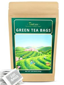 TeeLux Pure Green Tea Bags, 100 Count