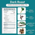 Teeccino Dandelion Herbal Tea - Caffeine-Free Dark Roast