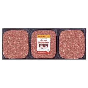 Ground Beef 80% Lean, 3 lb Pack of 3