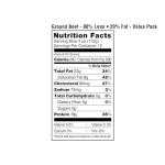 Ground Beef 80% Lean, 3 lb Pack of 3