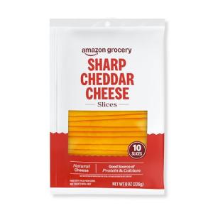 Sliced Sharp Cheddar Cheese – 8 Oz, 10 Slices