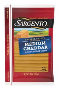 Medium Cheddar Sliced Cheese from Sargento, 11 Slices