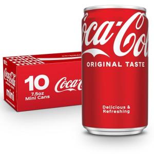 10-Pack Mini Coca-Cola Soda Cans, 7.5 fl oz