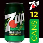 Zero Sugar 7-Up Soda, 12 Fl Oz Cans