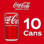 10-Pack Mini Coca-Cola Soda Cans, 7.5 fl oz