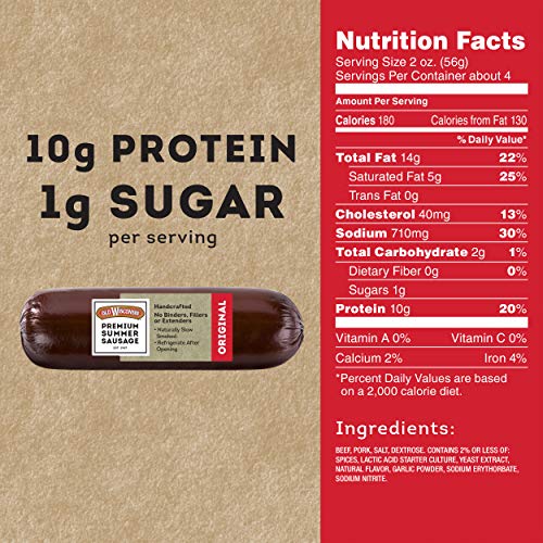 Old Wisconsin Summer Sausage, 100% Natural Meat