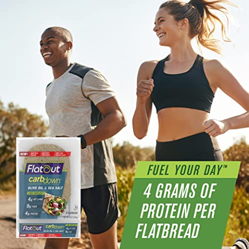 Flatout CarbDown Olive Oil Flatbread Wraps, 8 Count
