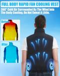 Lvkakmox Fan Cooling Vest Jacket with 2 Fans - Men and Women 21V Air Conditioner Vests, With 20000mAh Battery
