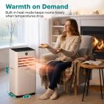 Serenelife Portable Air Conditioner & Heater - 8000 BTU (ASHRAE) Compact (White)