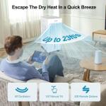 Portable Air Conditioners w/Remote, 4 Modes & 3 Speeds,Waterless Alert System