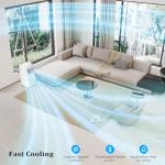 ROVSUN WiFi Enabled Smart 10000 BTU Portable Air Conditioner with Remote & APP Control, 3-in-1 Cooler, Dehumidifier & Fan, Powerful Room Mobile AC Unit with Rolling Wheels & Easy Installation Kit