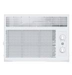 GE Window Air Conditioner Unit, 5,000 BTU for Small Rooms up to 150 sq ft. with Manual Adjustable Fan and Cooling Settings, Perfect for Small Bedroom or Living Room, Easy Install Kit Included, White