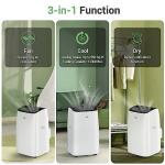 DuraComfort Smart Portable Air Conditioners, 12000 BTU(Ashrae) /8150 BTU (SACC) Quiet AC Unit, Built-in Dehumidifier and Fan Modes, Mobile App, Cools up to 350 Sq. Ft, White