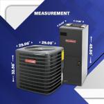 Goodman 15.2 SEER2 Central Split Unit Heat Pump AC/Heating System with 50' Install and 10K Backup Heat Kit | 2-Ton 24000 BTU, TXV Device, Single Stage HVAC System | R32 Refrigerant