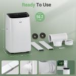 DuraComfort Smart Portable Air Conditioners, 12000 BTU(Ashrae) /8150 BTU (SACC) Quiet AC Unit, Built-in Dehumidifier and Fan Modes, Mobile App, Cools up to 350 Sq. Ft, White