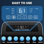 Humhold 14000 BTU Portable Air Conditioners with Remote Control, 3-in-1 Free Standing Cooling AC Unit with Fan & Dehumidifier, Cools Room up to 700 sq.ft, Smart/Sleep Mode,3 Speed,Auto Swing,24H Timer