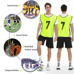 PULUOMASI 12-Pack Soccer Training Vests - Green XL