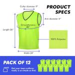 GSi Sports Pinnies - Set of 12 in 5 Colors
