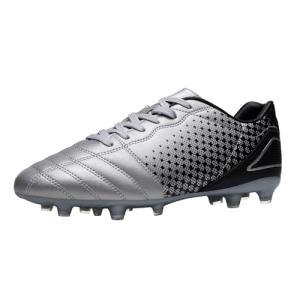 Men's Silver/Black Firm Ground Soccer Cleats Size 6.5W