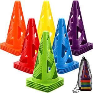 30 Pack Agility Training Cones with Carry Bag