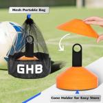 GHB Soccer Training Cones Pack - 25/50/100 Pieces