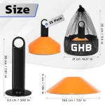 GHB Soccer Training Cones Pack - 25/50/100 Pieces