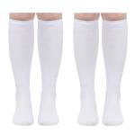 Kids Knee High Soccer Socks - 2 Pairs