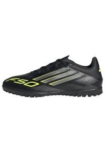 Adidas F50 Club Turf Shoes, Black/Lucent Lemon, 11.5