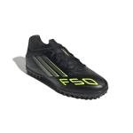 Adidas F50 Club Turf Shoes, Black/Lucent Lemon, 11.5