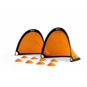 Portable 4ft Soccer Goals with Agility Cones Set