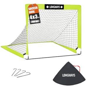 Portable 4x3 ft Backyard Soccer Goal with Stakes