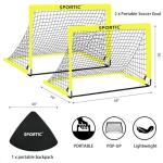 2 Pack Pop Up Soccer Goal Set for Kids