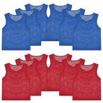 12 Pack Lightweight Soccer Pinnies for Kids