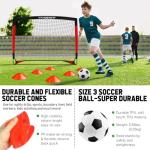 Backyard Kids Soccer Goals Set with Ball and Cones