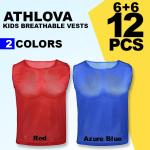 Athlova Kids Scrimmage Vests - 12 Pack Red & Blue