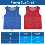 12 Pack Lightweight Soccer Pinnies for Kids