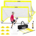 6x4ft Portable Soccer Goal Set with Gear