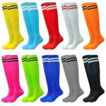 Colorful Knee High Soccer Socks for Kids