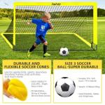 6x4ft Portable Soccer Goal Set with Gear